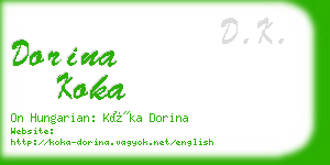 dorina koka business card